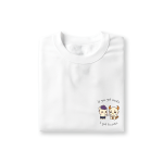 ox-head horse-face brotherhood tee with crying ox and horse passing tissue, printed on white t-shirt