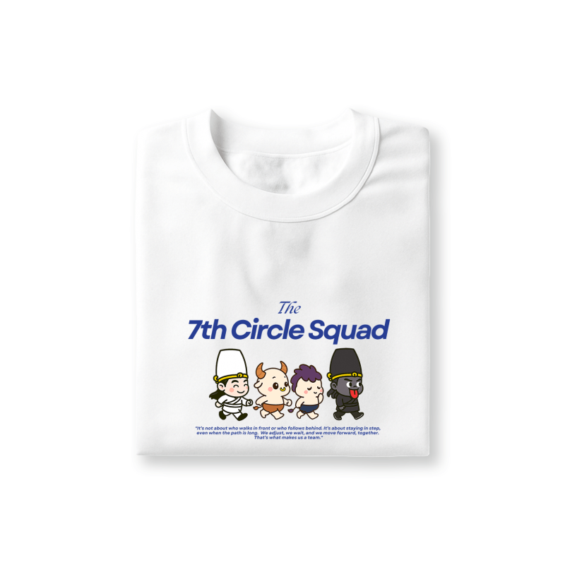 hei wu chang, bai wu chang, ox-head and horse-face squad graphic printed on white t-shirt